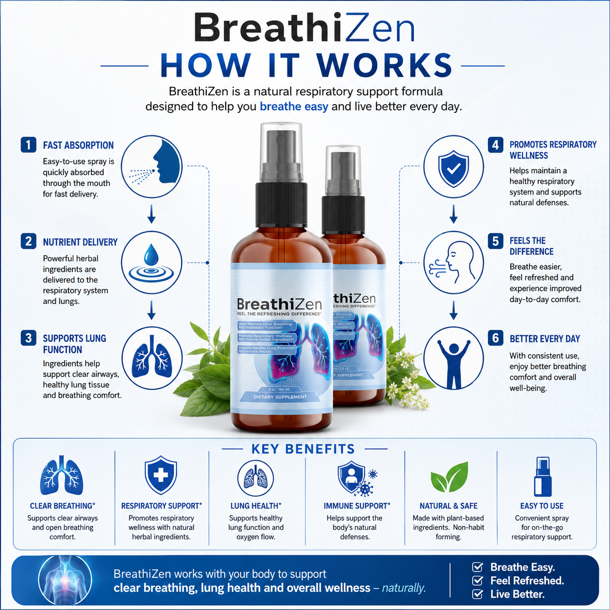 How BreathiZen Works - Respiratory Support Diagram